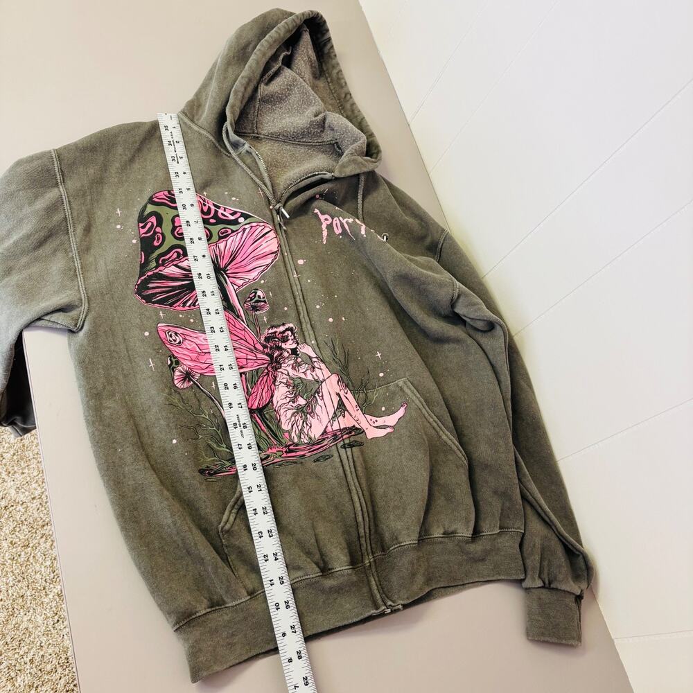 Melanie Martinez Portals Army Green Zip Up Hoodie XL Y2K - Picture 6 of 6